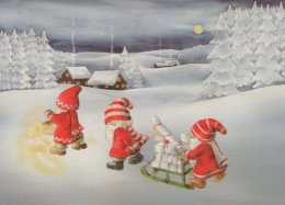 Happy New Year Christmas GNOME Vintage Postcard CPSM #PBL958.GB - Neujahr