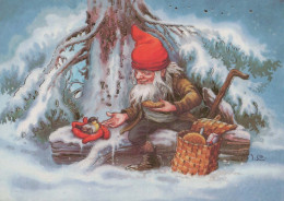 Happy New Year Christmas GNOME Vintage Postcard CPSM #PBL890.GB - Neujahr