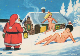 SANTA CLAUS Happy New Year Christmas Vintage Postcard CPSM #PBL410.GB - Santa Claus