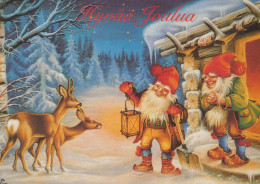 Happy New Year Christmas GNOME Vintage Postcard CPSM #PBA714.GB - Neujahr