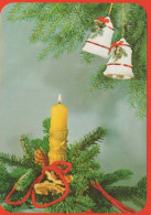 Happy New Year Christmas CANDLE Vintage Postcard CPSM #PBA216.GB - Neujahr