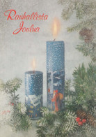 Happy New Year Christmas CANDLE Vintage Postcard CPSM #PAZ398.GB - Nouvel An