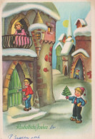 Happy New Year Christmas CHILDREN Vintage Postcard CPSM #PAY876.GB - Nouvel An