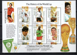 Antigua 2001 Football Soccer World Cup Sheetlet MNH - 2002 – Corée Du Sud / Japon