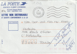 FLAMME VAGUES     33  LIBOURNE    SERVICE  CLIENT  COURRIER - Mechanical Postmarks (Advertisement)