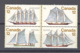 Canada  :  Yv  650-53  **  Bateau - Boat - Unused Stamps