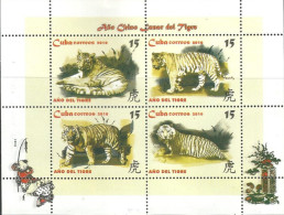 CUBA  - 2010  -  Year Of Tiger  - S/S -  MNH ( Condition As Per Scan ) ( OL 24/02/2019) - Chinees Nieuwjaar