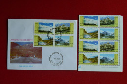 Pakistan 1987 FDC + Corner Block 8 MNH Tourism Convention Karakorum Himalaya Mountaineering Escalade Alpinisme - Climbing