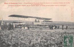 RIGNY-la-NONNEUSE (Aube) - Inauguration Monument Lt De Grailly, 1912 - Avion, Départ Aviateur Cheutin - Voyagé (2 Scans) - Other & Unclassified