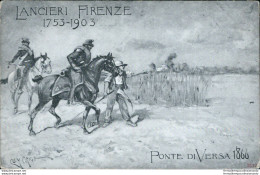 Bz564 Cartolina Militare  Lancieri Di Firenze Ponte Di Versa Www1 1 Guerra - Régiments