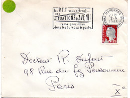 CHARENTE Mme - Dépt N° 17 = MARENNES 1963 = FLAMME Non Codée = SECAP  ' Les PTT Vous Offrent SITUATIONS ... ' - Mechanical Postmarks (Advertisement)