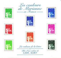 Bloc N°42 Les Couleurs De La Marianne En Francs De 2001 Classeur Noir - Ongebruikt