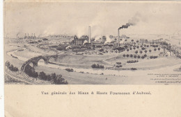 AUBOUE : CPA  N. TROUVEE AVEC CETTE VUE DES MINES ET HAUTS FOURNEAUX .N. CIRCULEE .MINIS PLIS. PETIT PRIX ..COTE :15.00E - Autres & Non Classés