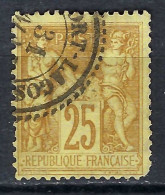 FRANCE Port-Lagos Ca.1879: Le Y&T 92 TB Obl. CAD Perlé - Used Stamps