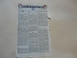 TRACT - MILITARIA : Supplément Du "Courrier De L’Air" - Distribué Par La RAF Et Les Patriotes Français (21 X 13 Cm) - Documentos Históricos