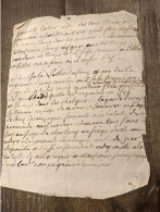 Documents Concernant Les Blessures Et Campagnes De Gabriel Et Jules Lallier  Vers 1718 - Documents Historiques