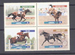 Canada  :  Yv  1663-66  **   Cheval - Horse - Nuevos