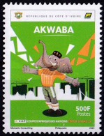 Timbre-poste Gommé Neuf** - AKWABA Championnats D'Afrique De Football De La COUPE D'AFRIQUE DES NATIONS 2024 - 2023 - Costa De Marfil (1960-...)