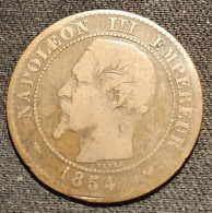 FRANCE - 2 CENTIMES Napoléon III - Tête Nue - 1854 W - Gad 103 - KM 776.7 - 2 Centimes