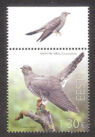 Bird Of The Year -the Common Cuckoo Estonia 2024 MNH Stamp With Label Mi 1103 - Estland
