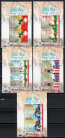 South Korea 2001 Football Soccer World Cup, Set Of 5 S/s MNH - 2002 – South Korea / Japan