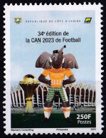 Timbre-poste Gommé Dentelé Neuf** - Championnats D'Afrique De Football De La COUPE D'AFRIQUE DES NATIONS 2024 - 2023 - Côte D'Ivoire (1960-...)