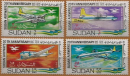 Sudan - 1968 The 20th Anniversary Of The Airline Sudan Airways - Airplanes - Transportation - Complete Set - MNH - Soudan (1954-...)