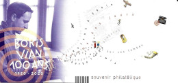 Bloc Souvenir Philatélique 100 Ans De Boris VIAN Neuf - Souvenir Blocks & Sheetlets