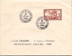 FRANCE- Enveloppe Centenaire Du Timbre Poste Paris Du 11 Juin 1949 - Gedenkstempel