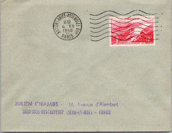 FRANCE- Enveloppe  Du 4 XII 1948 Nations Unies . Assemblée Générale Paris - Gedenkstempel