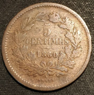 RARE - LUXEMBOURG - 5 CENTIMES 1860 - Guillaume III - KM 22 - Luxemburgo