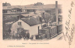 ROMILLY-sur-Seine (Aube) - Vue Générale De La Gare (intérieur) Avec Train, Tramway - Précurseur Voyagé 1904 (2 Scans) - Romilly-sur-Seine