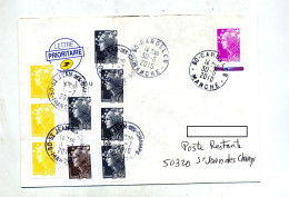 Lettre Cachet  Carolles Sur Beaujard Poste Restante Saint Jean - Manual Postmarks