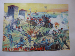 RARE Et SUPERBE CHROMO ( 21 X 29 Cm) : Scène Animée - LA GUERRE RUSSO-JAPONAISE - Autres & Non Classés