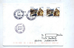 Lettre Cachet  Colmar Flamme Chiffree Sur Colmar   Postre Restante Jullouvilleposte Restante Saint Jean - Handstempel