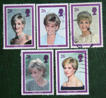 DIANA PRINCESS OF WHALES- LADY DI (Mi 1729-1733) 1998 Used Gebruikt Oblitere ENGLAND GRANDE-BRETAGNE GB GREAT BRITAIN - Oblitérés