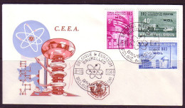 BELGIEN MI-NR. 1255-1257 FDC MITLÄUFER 1961 EURATOM - European Ideas