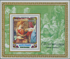 Aitutaki 1992 SG646 Christmas MS MNH - Cook