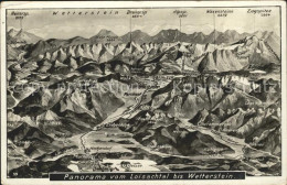 72120768 Garmisch-Partenkirchen Panoramakarte Vom Loisachtal Bis Wetterstein Gar - Garmisch-Partenkirchen