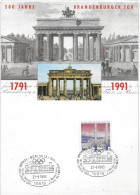 Postzegels > Europa > Duitsland > West-Duitsland > 200 Jahre Brandenburger Tor (18054) - Lettres & Documents