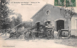 ROMILLY-sur-SEINE (Aube) - Ateliers Des Chemins De Fer De L'Est - Matériel D'Incendie - Pompiers - Voyagé 1912 (2 Scans) - Romilly-sur-Seine