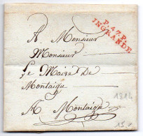 Marque Linéaire Rouge 'P. 47 P. / INGRANDES' - 1801-1848: Précurseurs XIX