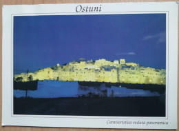 CARTOLINA ITALIA 1998 BRINDISI OSTUNI PANORAMA NOTTURNO Italy Postcard ITALIEN Ansichtskarten - Brindisi