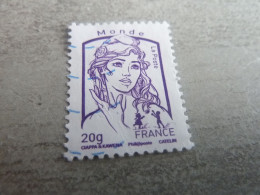 Type Marianne De Ciappa Et Kawena Et La Jeunesse - Monde 20 G. - Yt 4769 - Violet - Oblitéré - Année 2013 - - 2013-2018 Marianne Of Ciappa-Kawena