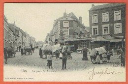 0J - Huy La Place St-Germain Oblitération Huy Nord 1904 Vers Louvain - Luik