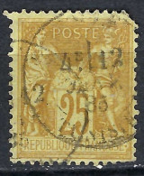 FRANCE Tunisie Ca.1883: Le Y&T 92 TB Obl. CAD "La Goulette" - Used Stamps