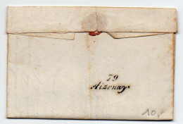 Cursive ' 79 / Aizenay ' (Vendée) En Arrivée - 1801-1848: Voorlopers XIX