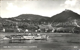 72120244 Wien Donau Dampfer Mit Kahlen Und Leopoldsberg  - Autres & Non Classés