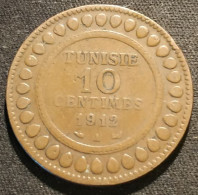 TUNISIE - TUNISIA - 10 CENTIMES 1912 ( 1330 ) - KM 236 - Muhammad Al-Nasir - Protectorat Français - Tunisia