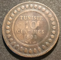 TUNISIE - TUNISIA - 10 CENTIMES 1892 ( 1309 ) - KM 222 - Ali III - Protectorat Français - Tunisia